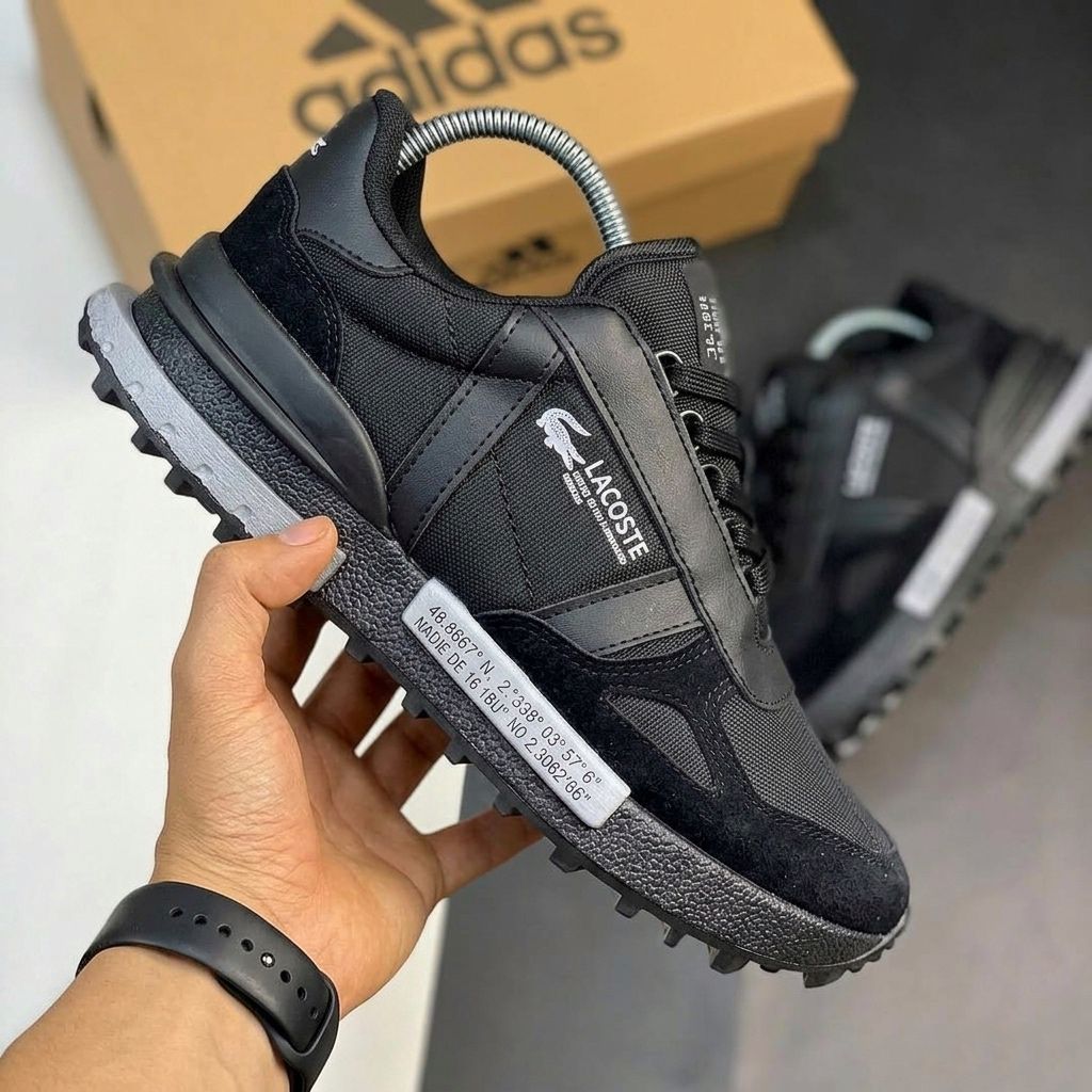 LACOSTE ELITE  color NEGRO GRIS